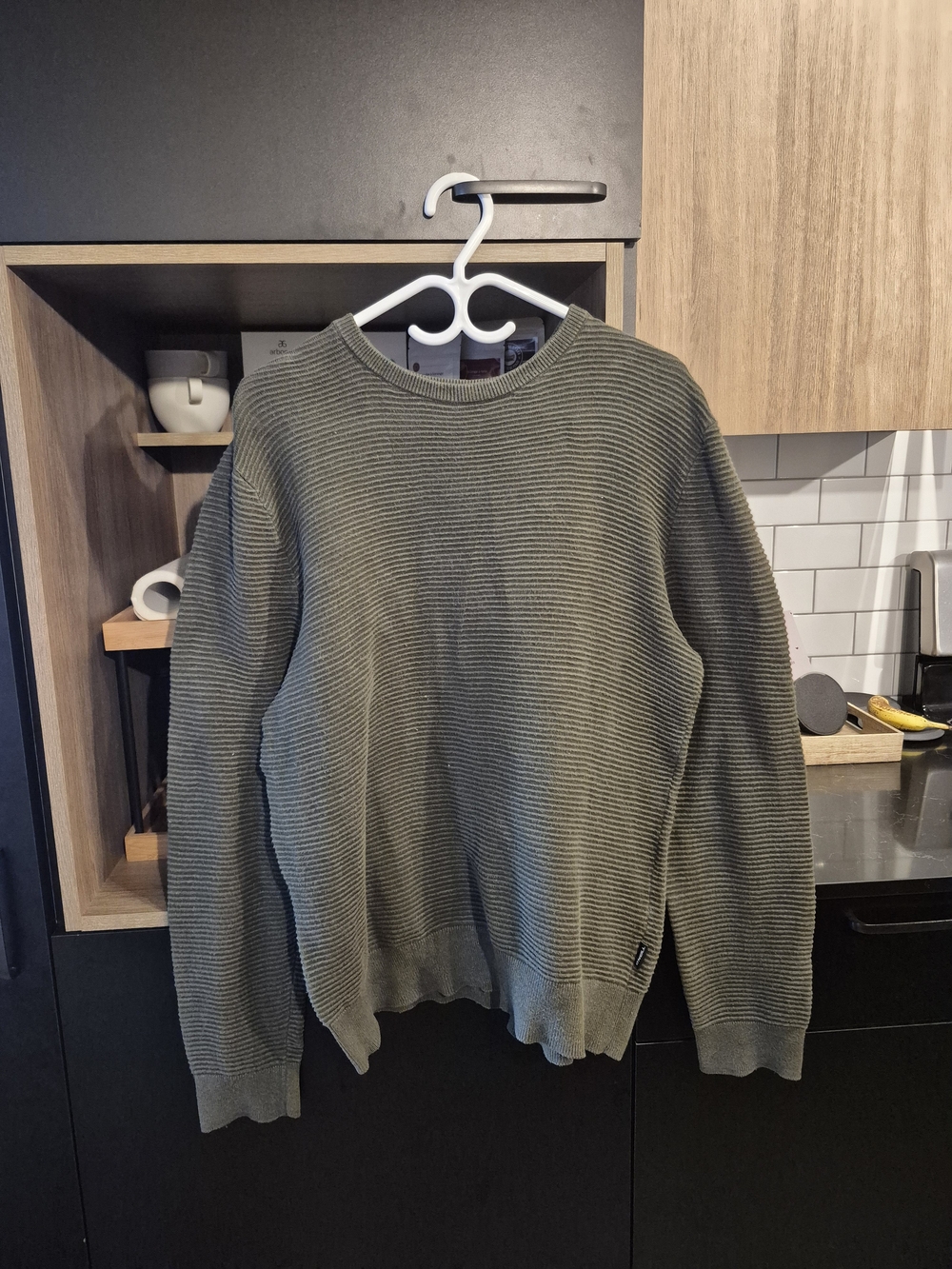 O'Neill Olive Ribbed Crewneck Sweater
